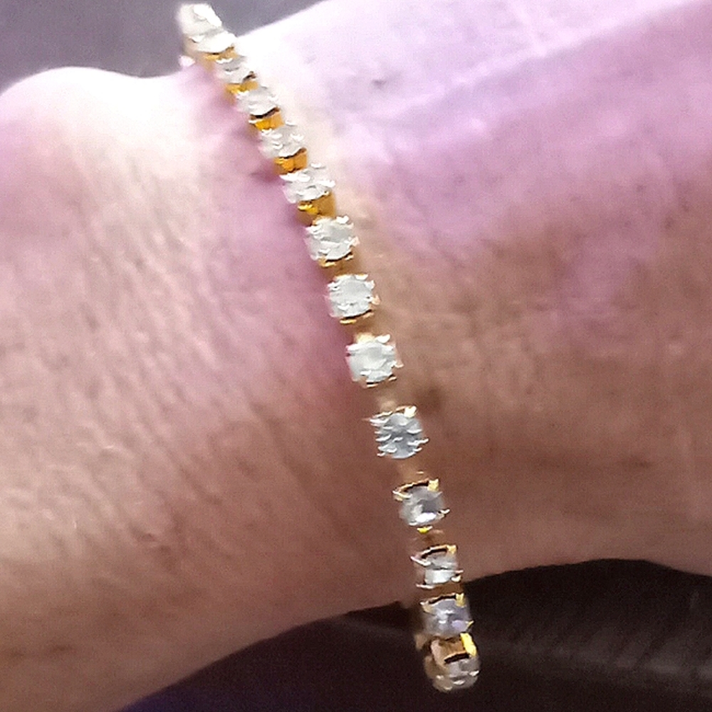 Vintage rhinestone and gold bracelet